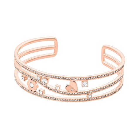 michael kors rose gold tone flower cuff bracelet|Michael Kors bracelet sale.